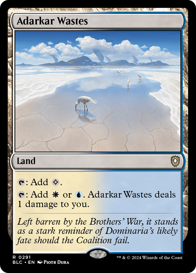 Adarkar Wastes (BLC-291) [Bloomburrow Commander] MTG Single Wizards of the Coast