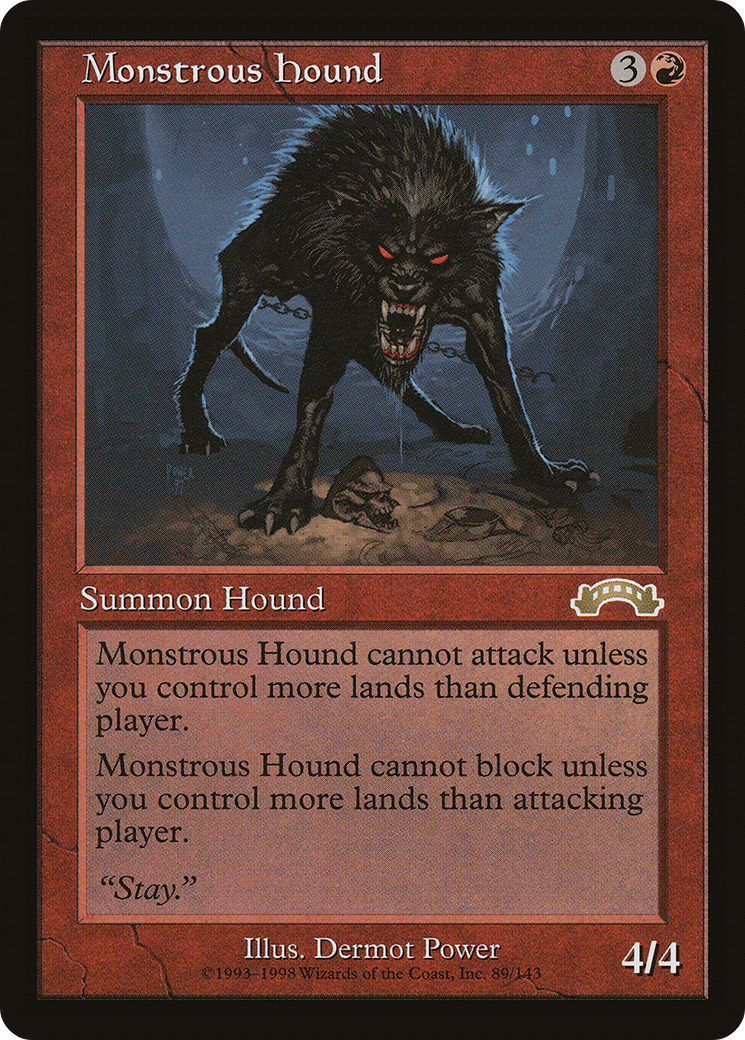 Monstrous Hound (EXO-089) [Exodus] MTG Single Wizards of the Coast