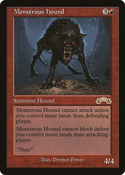 Monstrous Hound (EXO-089) [Exodus] MTG Single Wizards of the Coast
