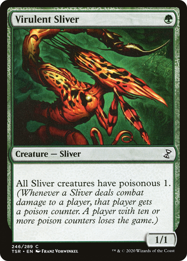 Virulent Sliver (TSR-246) [Time Spiral Remastered] MTG Single Wizards of the Coast