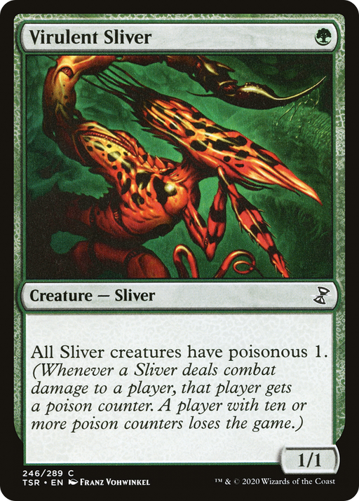 Virulent Sliver (TSR-246) [Time Spiral Remastered] MTG Single Wizards of the Coast