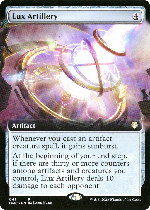 Lux Artillery (ONC-041) [Phyrexia: All Will Be One Commander] (Extended Art) MTG Single Wizards of the Coast