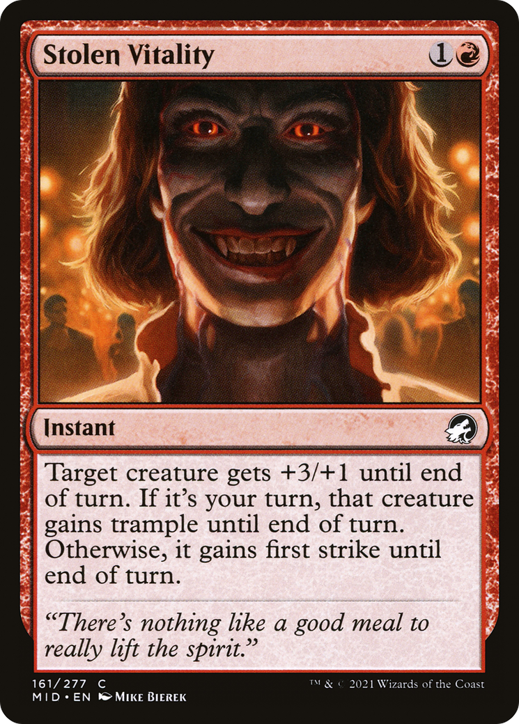 Stolen Vitality (MID-161) [Innistrad: Midnight Hunt] MTG Single Wizards of the Coast