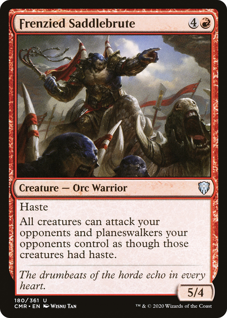 Frenzied Saddlebrute (CMR-180) [Commander Legends] MTG Single Wizards of the Coast