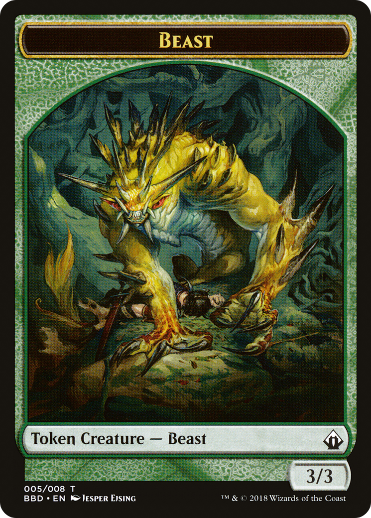 Beast Token (BBD-005) [Tokens] Battlebond Tokens MTG Single Wizards of the Coast