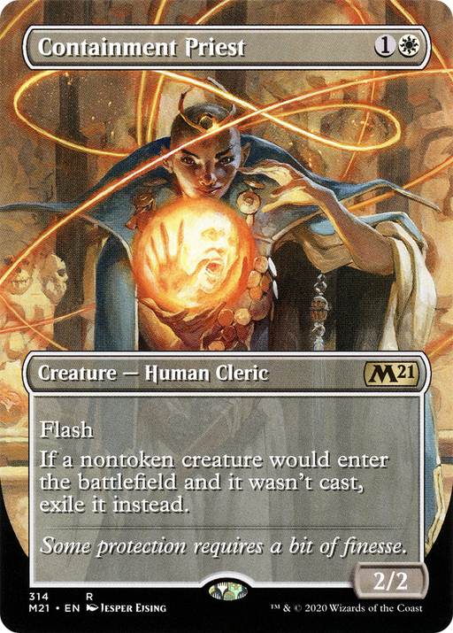 Containment Priest (Alternate Art) (M21-314) [Core Set 2021] (Borderless) MTG Single Wizards of the Coast