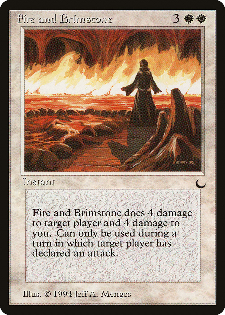 Fire and Brimstone (DRK-009) [Oldschool] The Dark MTG Single Wizards of the Coast