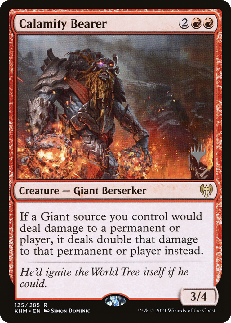 Calamity Bearer (PPKHM-125P) [Kaldheim Promos] Foil MTG Single Wizards of the Coast