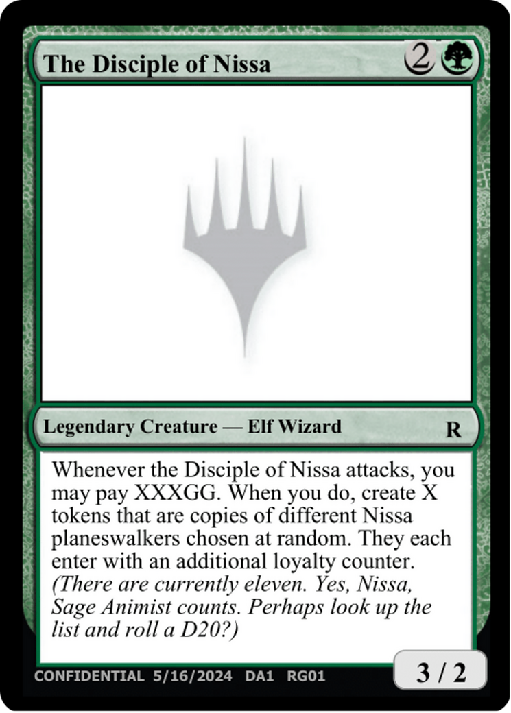 The Disciple of Nissa (UNK-RG01B) [Misc] Unknown Event MTG Single Wizards of the Coast