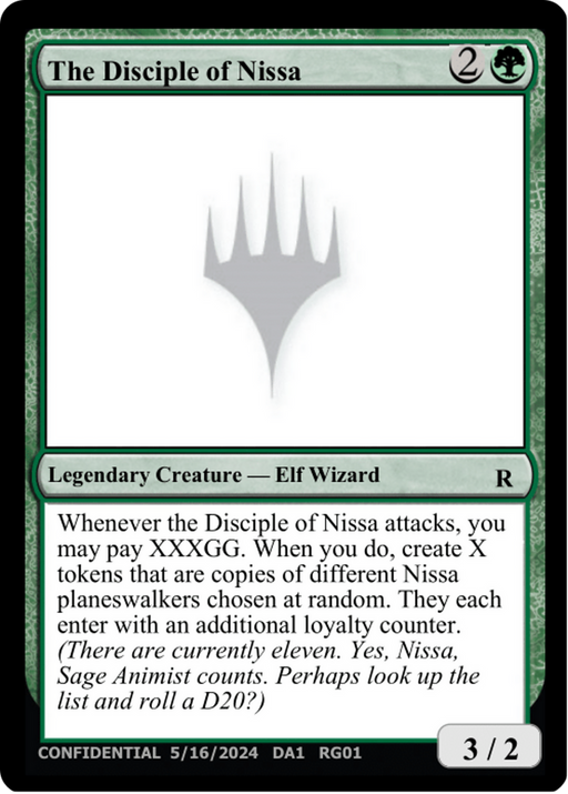 The Disciple of Nissa (UNK-RG01B) [Misc] Unknown Event MTG Single Wizards of the Coast