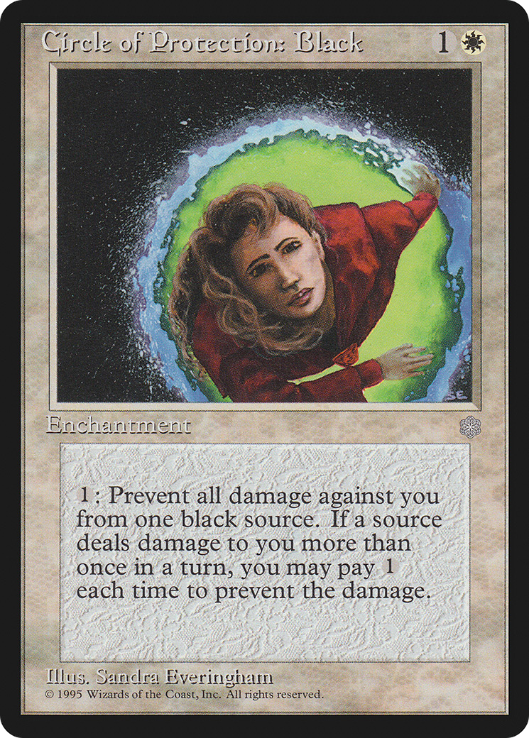 Circle of Protection: Black (ICE-) [Ice Age] MTG Single Wizards of the Coast