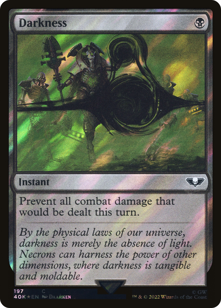 Darkness (Surge Foil) (40K-197) [Warhammer 40,000 Commander] Foil MTG Single Wizards of the Coast