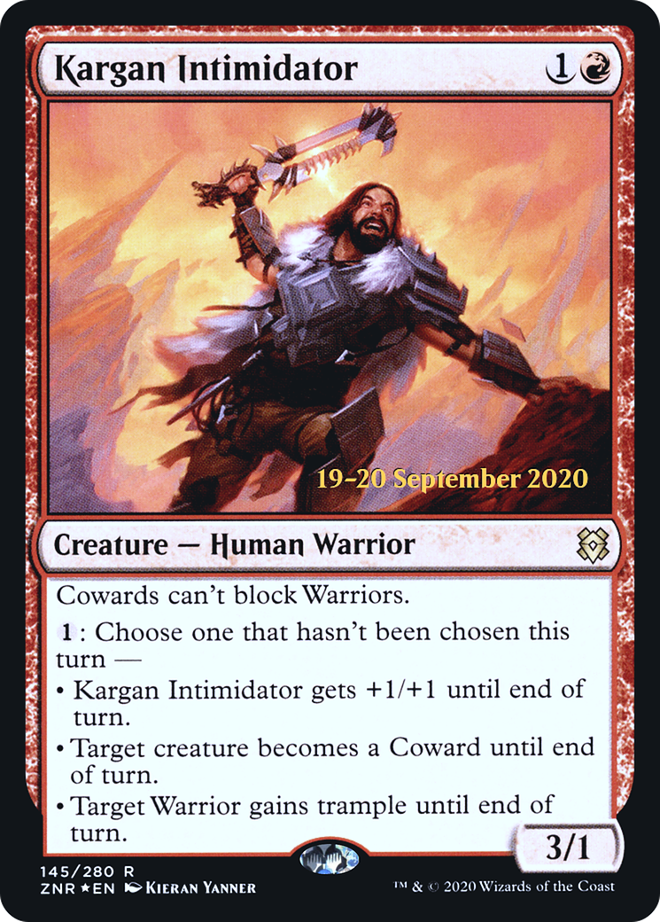 Kargan Intimidator (PRE-145) [Zendikar Rising Promos] Foil MTG Single Wizards of the Coast