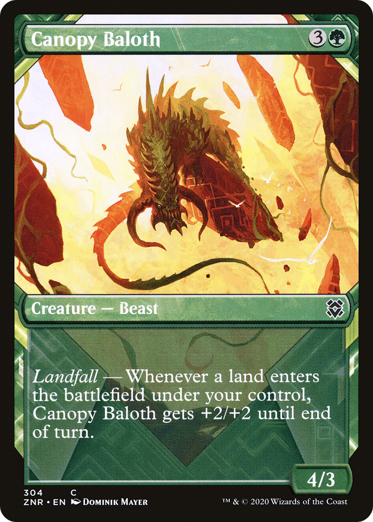 Canopy Baloth (ZNR-304) [Zendikar Rising] (Showcase) Foil MTG Single Wizards of the Coast