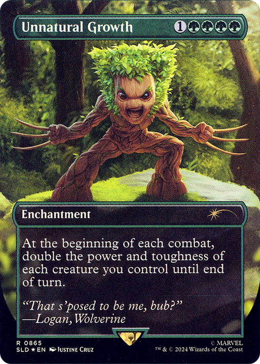 Unnatural Growth (SLD-865) [Secret Lair] Drop (Borderless) Foil MTG Single Wizards of the Coast