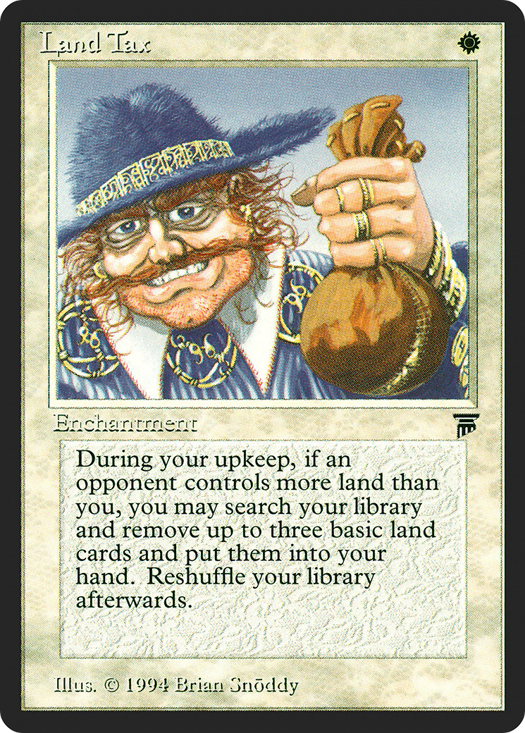 Land Tax (LEG-026) [Oldschool] Legends MTG Single Wizards of the Coast