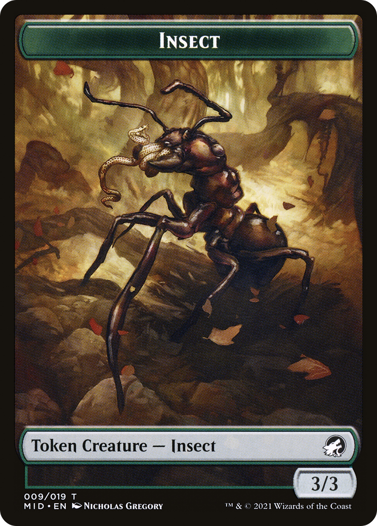 Insect (TMID-009) [Tokens] Innistrad: Midnight Hunt Tokens MTG Single Wizards of the Coast