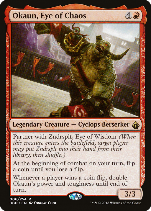 Okaun, Eye of Chaos (BBD-006) [Battlebond] Foil MTG Single Wizards of the Coast
