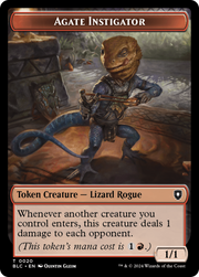 Agate Instigator // Rabbit Double-Sided Token [Tokens] Bloomburrow Commander Tokens MTG Single Magic: The Gathering