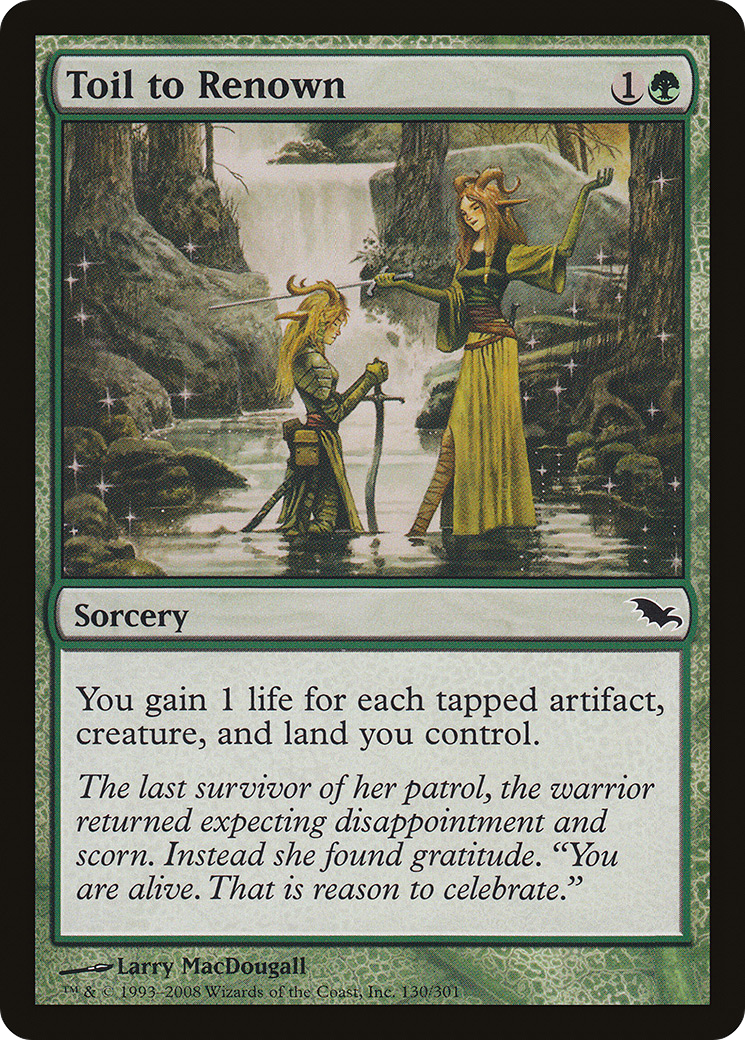 Toil to Renown (SHM-130) [Shadowmoor] Foil MTG Single Wizards of the Coast