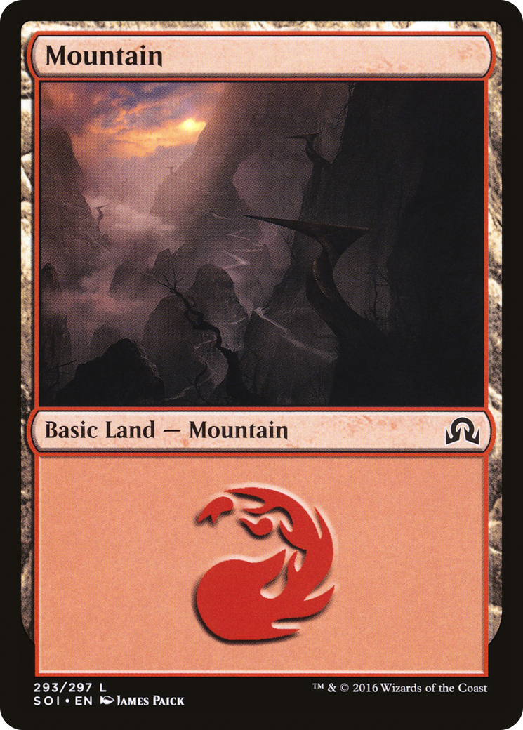 Mountain (293) (SOI-293) [Shadows over Innistrad] MTG Single Wizards of the Coast
