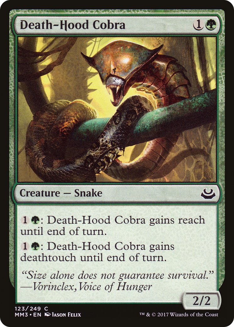 Death-Hood Cobra (MM3-123) [Modern Masters 2017] MTG Single Wizards of the Coast
