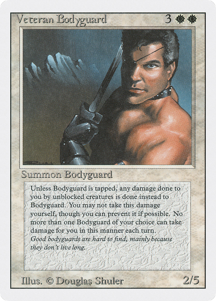 Veteran Bodyguard (3ED-042) [Revised Edition] MTG Single Wizards of the Coast