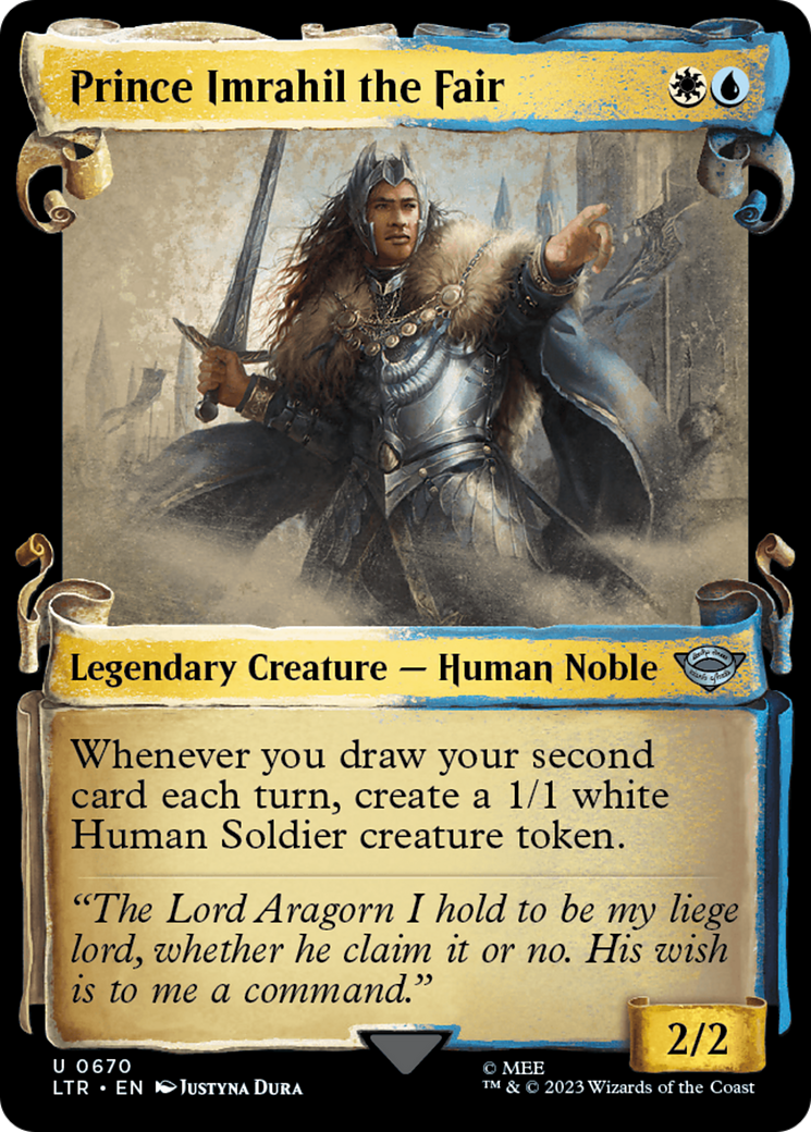 Prince Imrahil the Fair (Showcase Scrolls) (LTR-670) [The Lord of the Rings: Tales of Middle-earth] (Showcase) MTG Single Wizards of the Coast