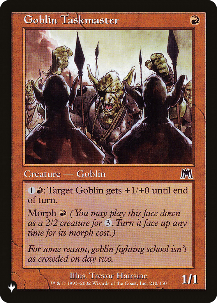 Goblin Taskmaster (LIST-ONS-210) [Mystery Booster] The List MTG Single Wizards of the Coast