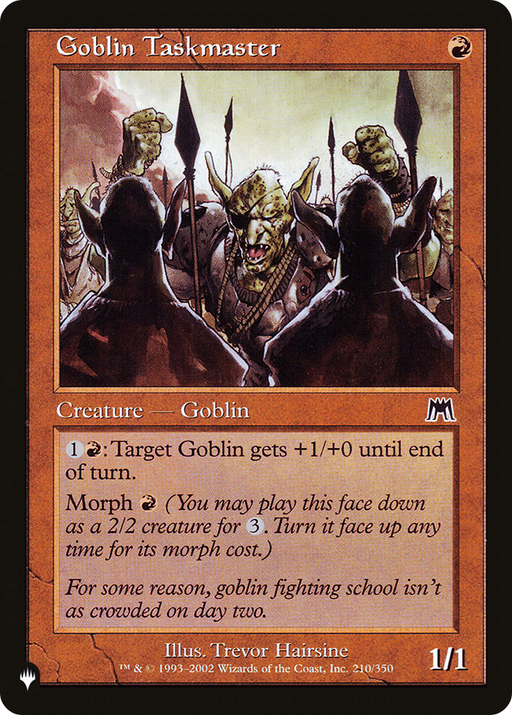 Goblin Taskmaster (LIST-ONS-210) [Mystery Booster] The List MTG Single Wizards of the Coast