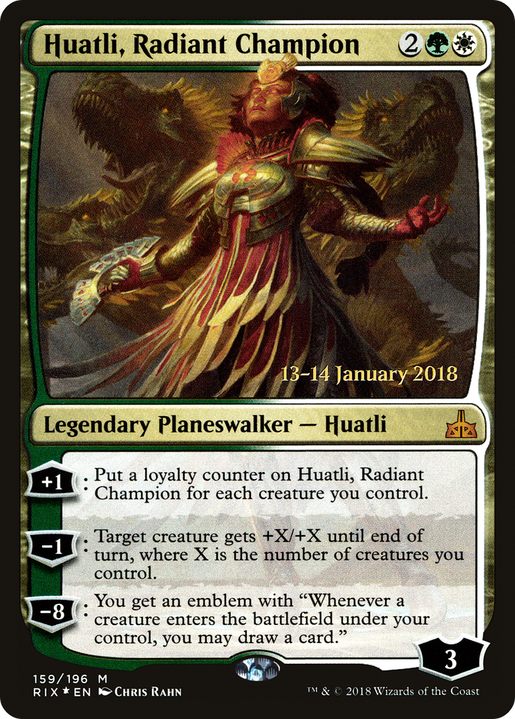 Huatli, Radiant Champion (PRE-159) [Rivals of Ixalan Promos] Foil MTG Single Wizards of the Coast