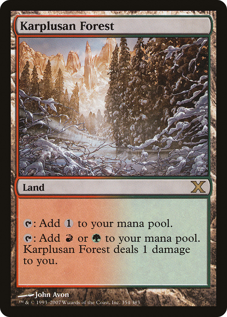 Karplusan Forest (10E-354) [Tenth Edition] Foil MTG Single Wizards of the Coast