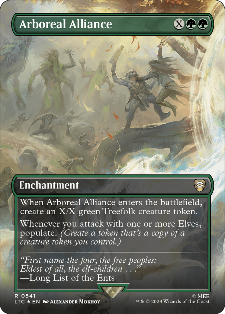 Arboreal Alliance (LTC-541) [Tales of Middle-earth Commander] (Borderless) Foil MTG Single Wizards of the Coast