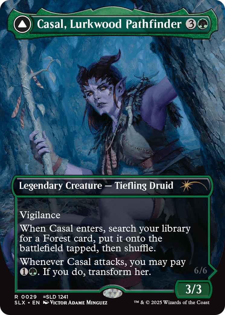 Casal, Lurkwood Pathfinder (SLX-029) [Secret Lair] Universes Within (Borderless) MTG Single Wizards of the Coast