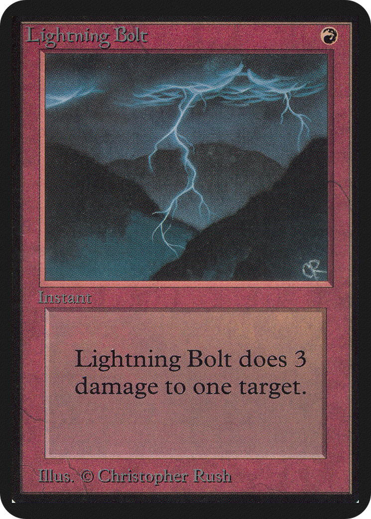 Lightning Bolt (LEA-161) [Oldschool] Limited Edition Alpha MTG Single Wizards of the Coast