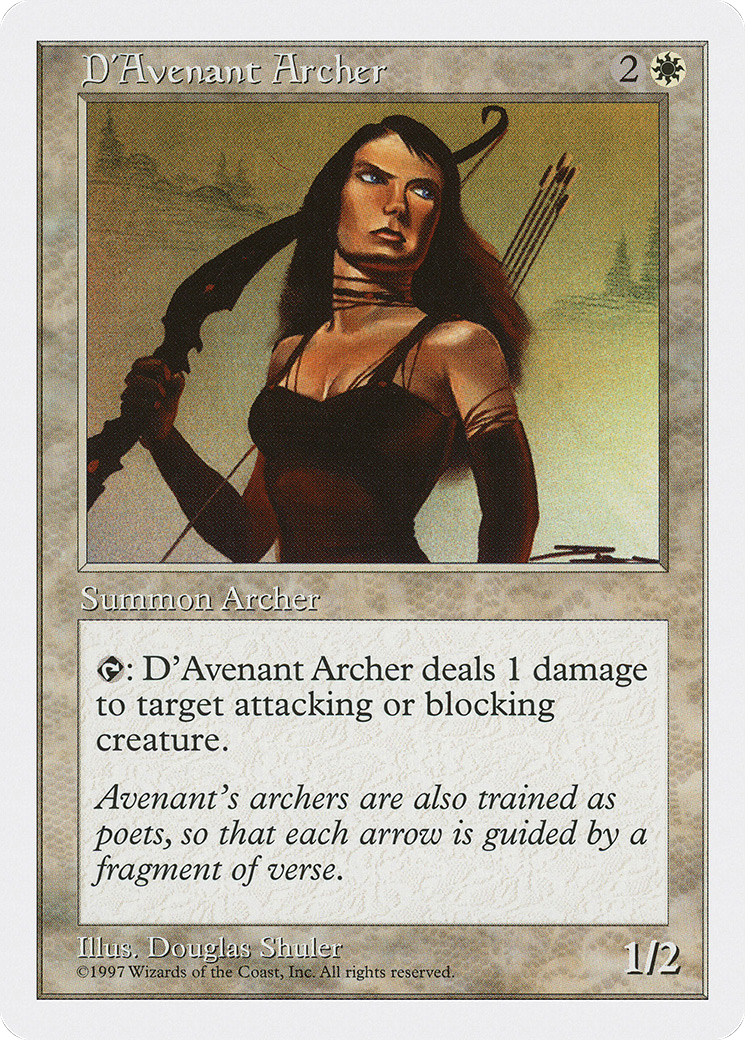 D'Avenant Archer (5ED-023) [Fifth Edition] MTG Single Wizards of the Coast