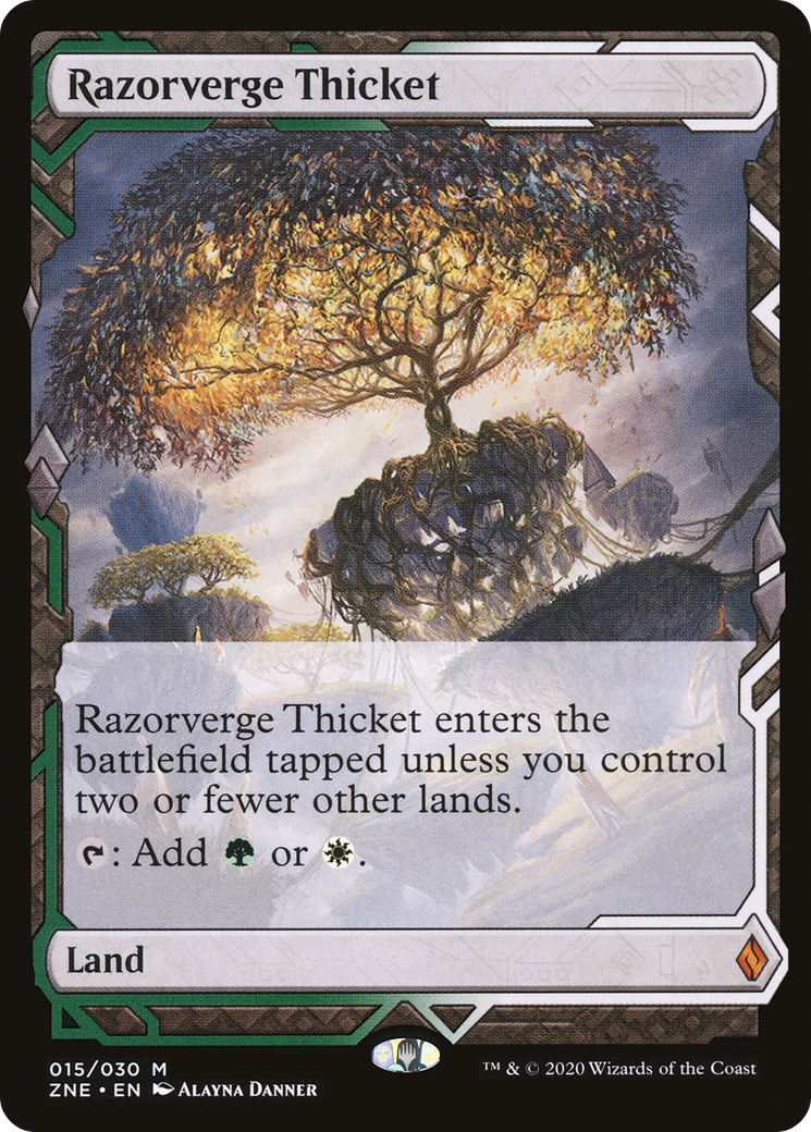 Razorverge Thicket (ZNE-015) [Zendikar Rising Expeditions] Foil MTG Single Wizards of the Coast