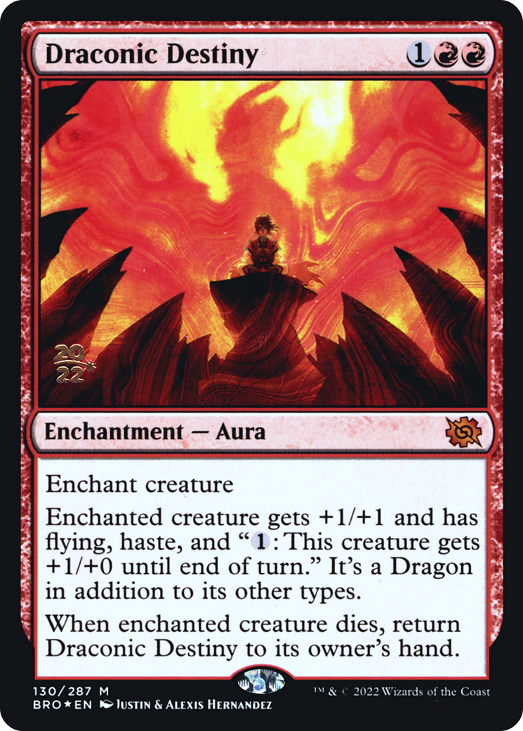 Draconic Destiny (PRE-130) [The Brothers' War Promos] Foil MTG Single Wizards of the Coast
