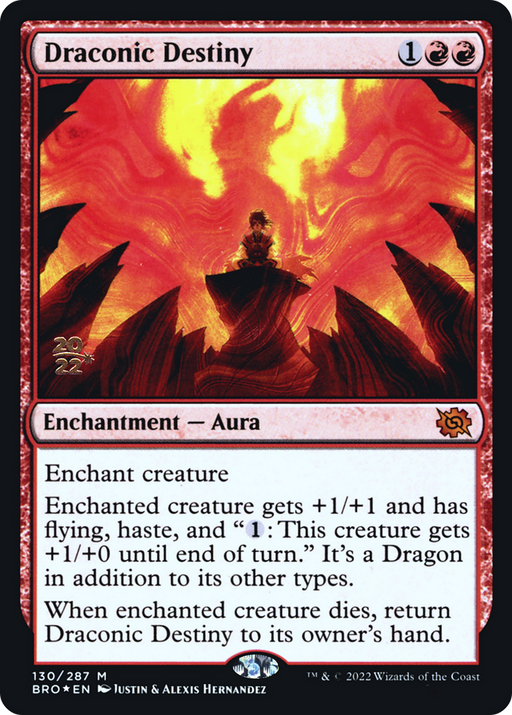 Draconic Destiny (PRE-130) [The Brothers' War Promos] Foil MTG Single Wizards of the Coast