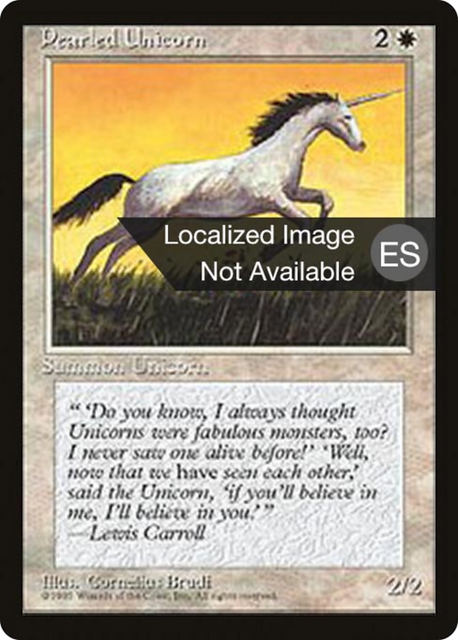 Pearled Unicorn (4BB-039) [Fourth Edition Foreign Black Border] MTG Single Wizards of the Coast
