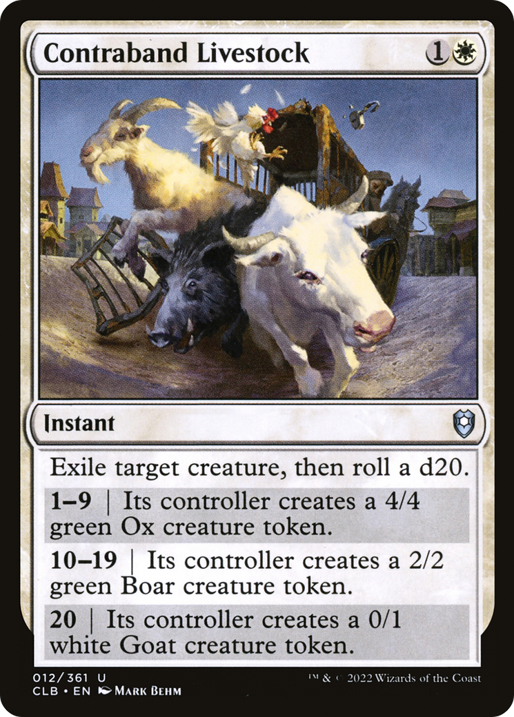 Contraband Livestock (CLB-012) [Commander Legends: Battle for Baldur's Gate] Foil MTG Single Wizards of the Coast