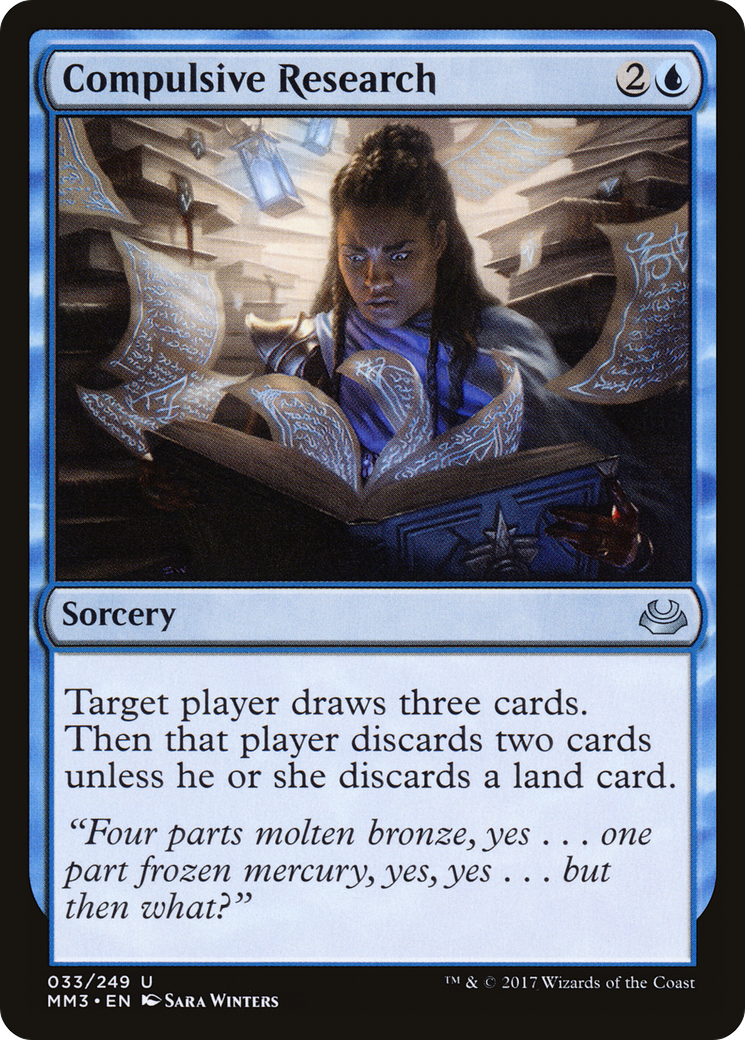 Compulsive Research (MM3-033) [Modern Masters 2017] MTG Single Wizards of the Coast