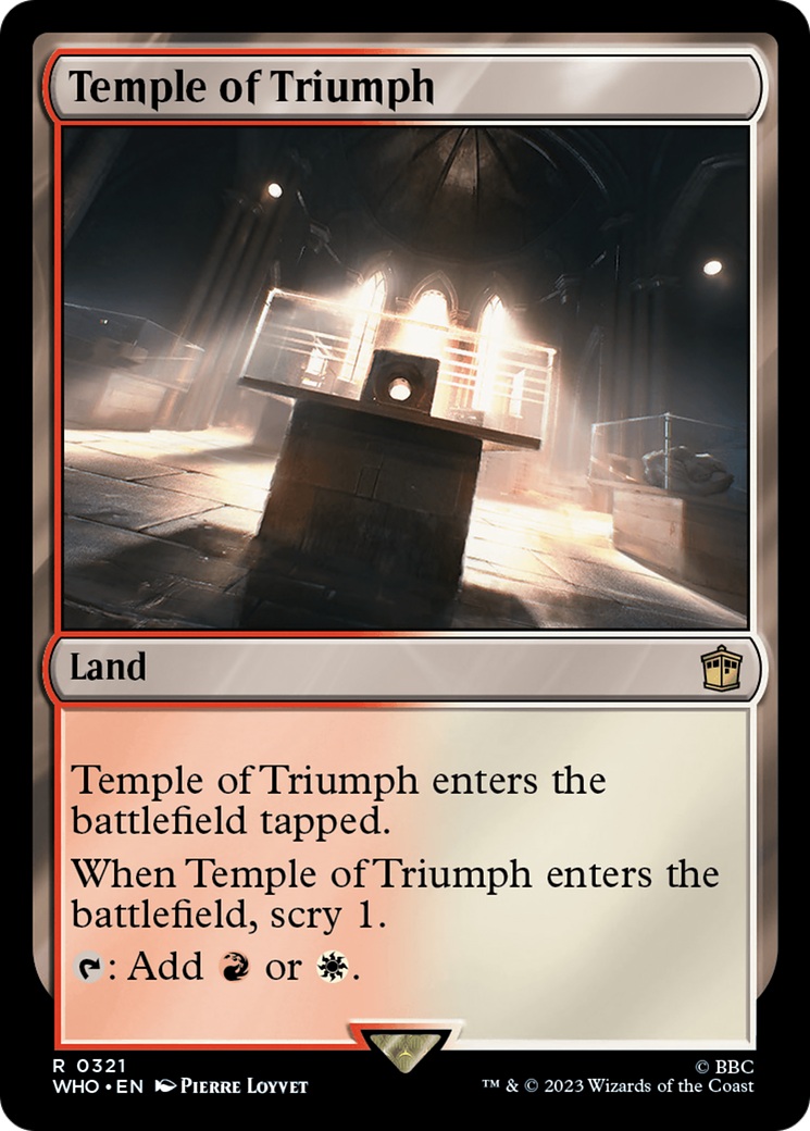 Temple of Triumph (WHO-321) [Doctor Who] Foil MTG Single Wizards of the Coast
