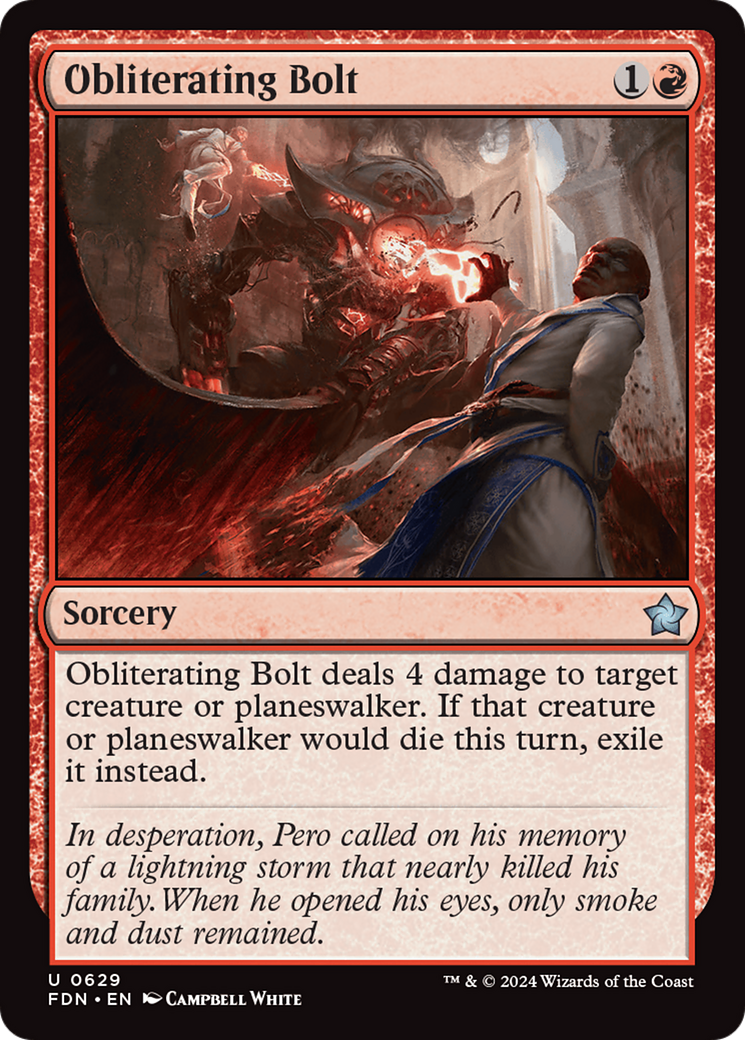 Obliterating Bolt (FDN-629) [Foundations] MTG Single Wizards of the Coast