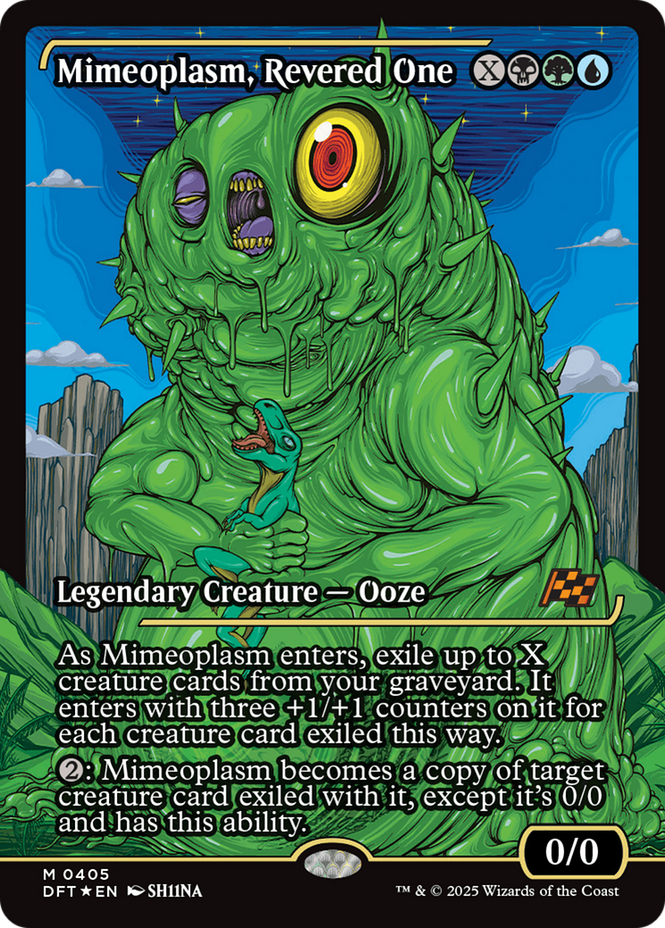 Mimeoplasm, Revered One (DFT-405) [Aetherdrift] (Showcase) Foil MTG Single Wizards of the Coast