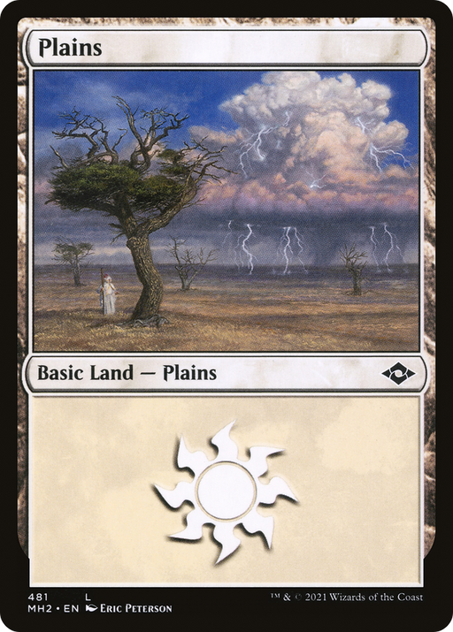Plains (481) (MH2-481) [Modern Horizons 2] Foil MTG Single Wizards of the Coast