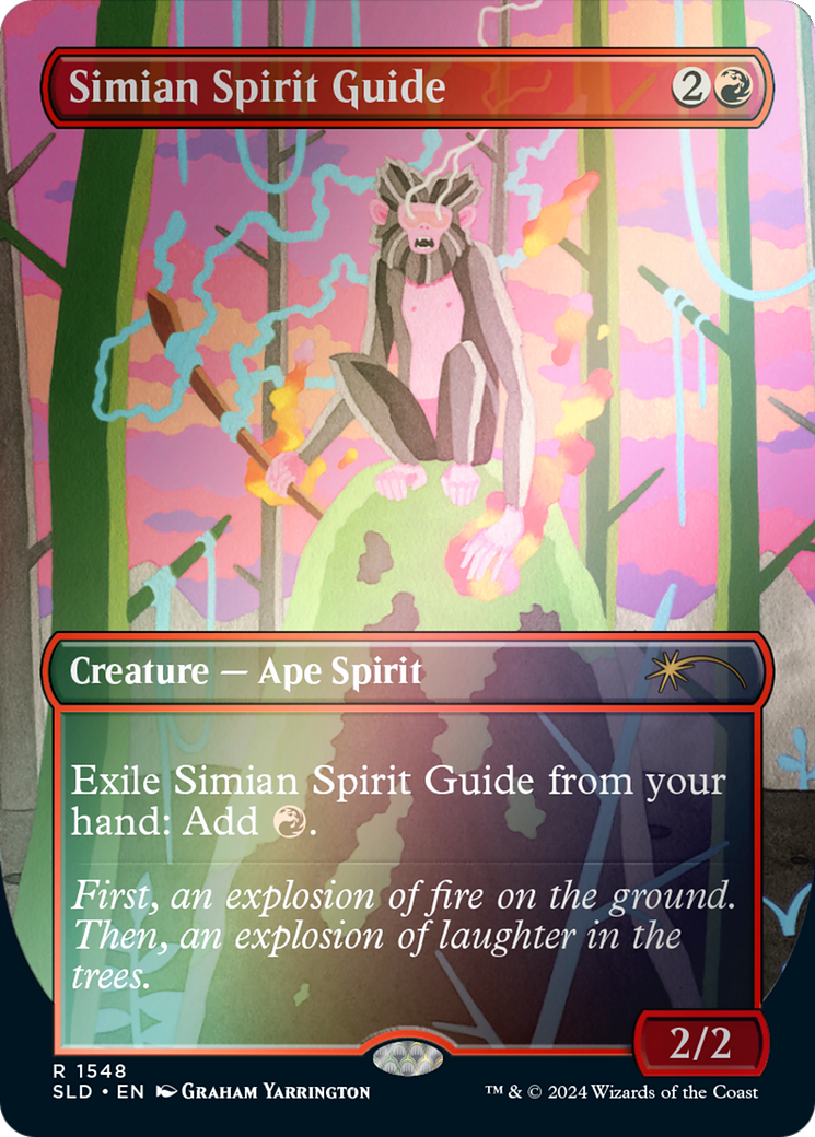 Simian Spirit Guide (SLD-1548★) [Secret Lair] Drop (Borderless) Foil MTG Single Wizards of the Coast