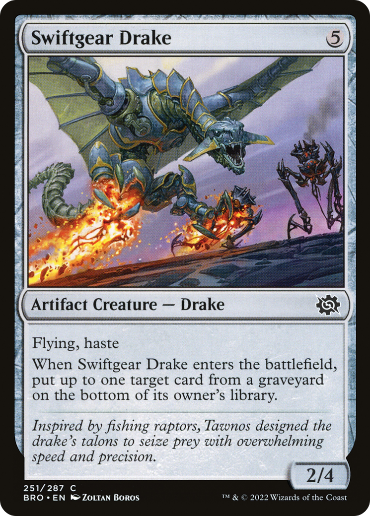 Swiftgear Drake (BRO-251) [The Brothers' War] Foil MTG Single Wizards of the Coast