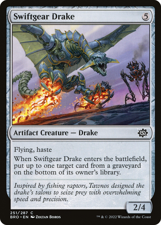 Swiftgear Drake (BRO-251) [The Brothers' War] MTG Single Wizards of the Coast