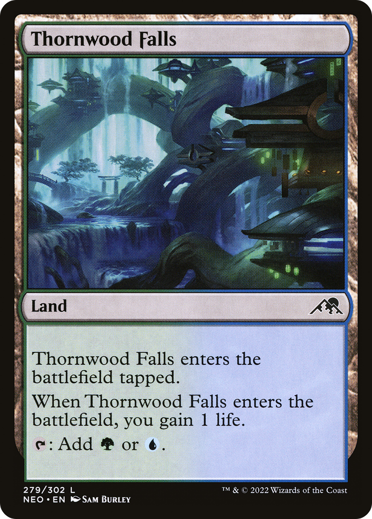 Thornwood Falls (NEO-279) [Kamigawa: Neon Dynasty] Foil MTG Single Wizards of the Coast
